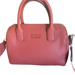 Guess Pink Satchel Bag with Silver Hardware